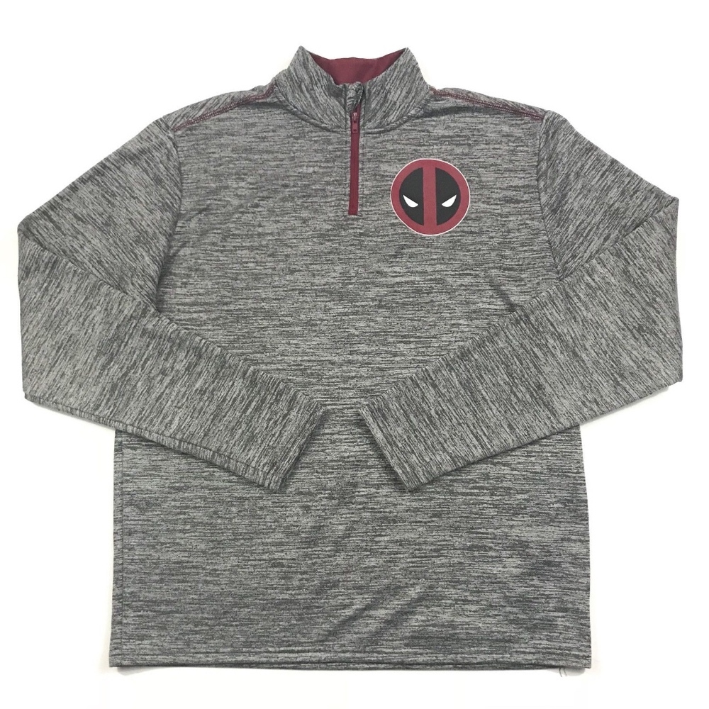 Marvel Deadpool Mens Size Small Gray Pullover